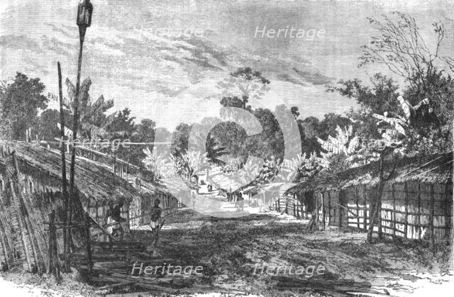 'Pahouin village; The Gaboon.', 1875. Creator: Unknown.