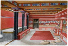 King Minos's throne room, Knossos, Crete. Artist: Unknown