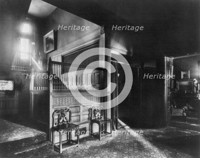 Interior of the Lucius Tuckerman house, 1600 I St., N.W., Washington, D.C., between 1890 and 1950. Creator: Frances Benjamin Johnston.
