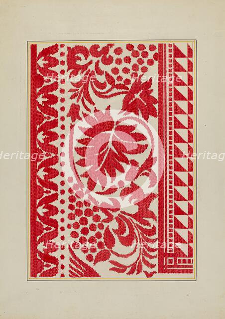 Homespun Coverlet, c. 1940. Creator: Cornelius Christoffels.