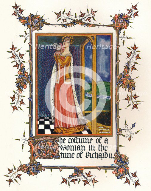The Costume of a Woman in the time of Richard II, c14th century, (1904). Artist: Unknown