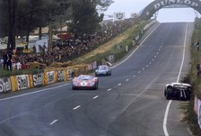 Ford GT40 leading Alpine A210 Renault, Le Mans 24 Hours, France, 1967. Artist: Unknown