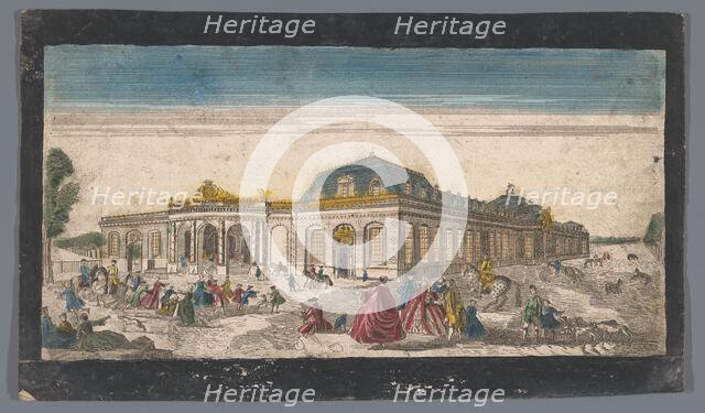 View of the stables of the Château de Chantilly, 1700-1799. Creator: Anon.