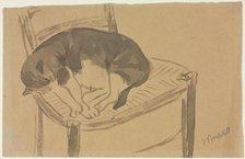 Sleeping Cat, first third 1900s. Creator: Jane Poupelet (French, 1878-1932).