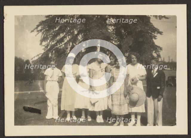 Group Portrait of Youths Dressed in White, 1907-1943. Creator: Louis Fleckenstein.