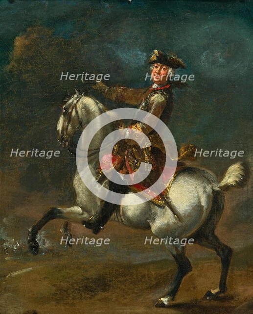 Equestrian Portrait of Karl August, Prince of Waldeck and Pyrmont (1704-1763). Creator: Querfurt, August (1696-1761).