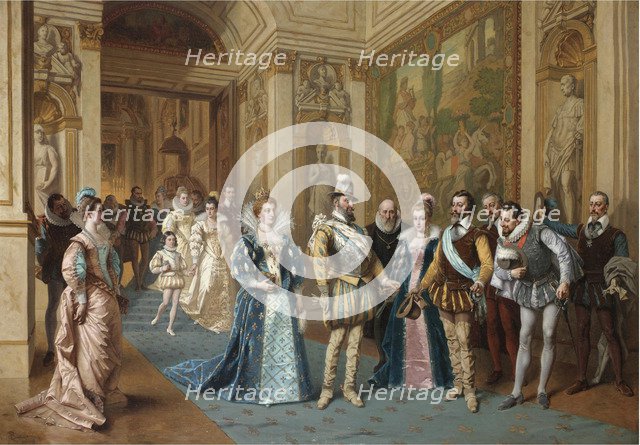 Henry IV and Marie de Médicis. Artist: Bakalowicz, Wladyslaw (1831-1904)