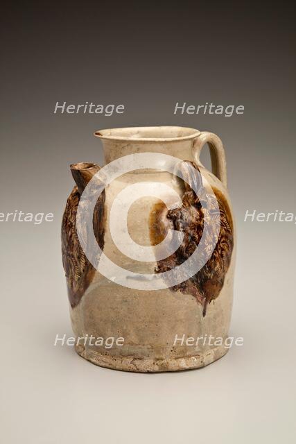 Ewer with medallion appliqués of foliage and birds, 800s. Creator: Unknown.