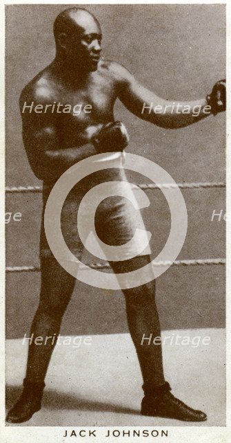 Jack Johnson, American boxer, (1938). Artist: Unknown