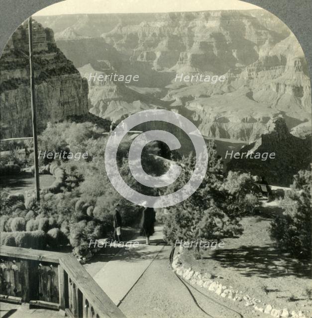 'A Sublime Spectacle - Across the Canyon from El Tovar on South Rim, Grand Canyon Nat. Park', c1930s Creator: Unknown.