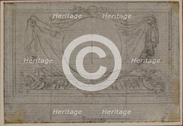 Study for En Tête Vignette in Tacitus "Tibère, ou Les Six Premiers Livres des Annales"..., c. 1768. Creator: Hubert Francois Gravelot.