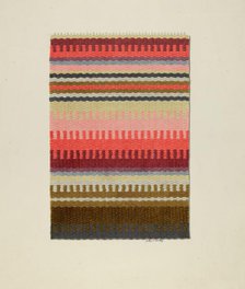 Striped Stair Carpet, 1935/1942. Creator: Merkley, Arthur G..