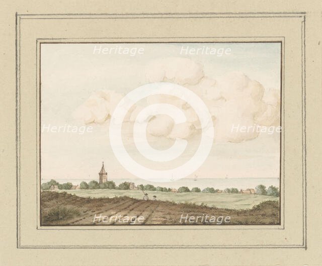 View of the village of Houses, c. 1757. Creator: Anon.