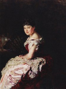 Portrait of the opera singer Maria Klimentova-Muromtseva (1857-1946), 1883.
