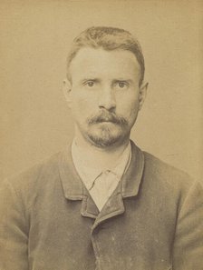 Labrie. Oscar, Alexandre. 33 ans, né à Charenton (Seine). Marchand de vins. Anarchiste. 2/..., 1894. Creator: Alphonse Bertillon.