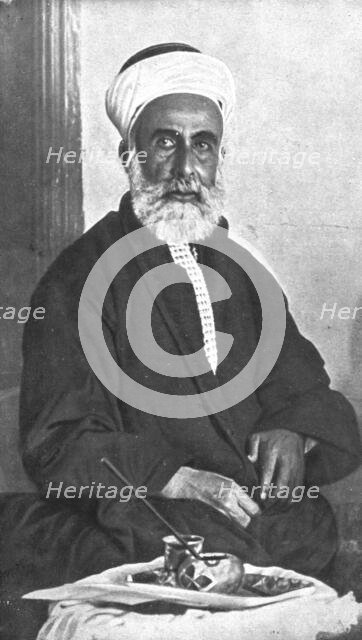Distant Fronts, In Hejaz; Sharif Hussein bin Ali, King of Hejaz, 1917. Creator: Unknown.