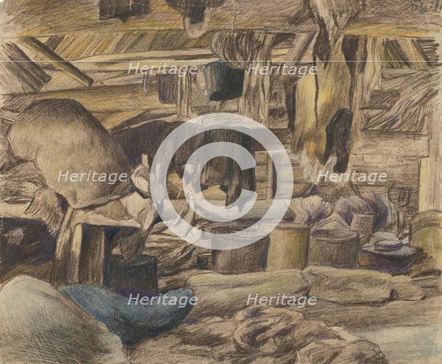 Ket River, Panovo Village. Storeroom, 1927. Creator: Dmitrii Innokent'evich Karatanov.