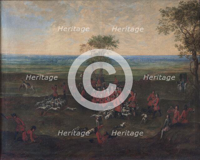 Princesses, partly in male dress, participating in a hunt, 1749-1848. Creator: Unknown.