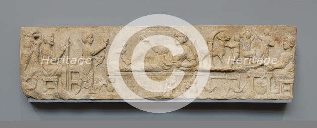 Front Panel from a Sarcophagus, about A.D. 180. Creator: Unknown.