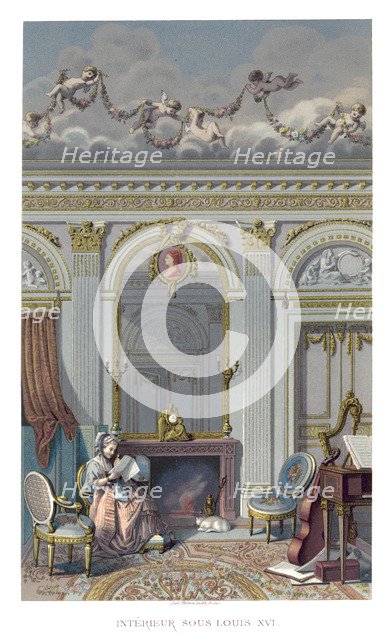 Interior Under Louis XVI, (1885).Artist: Durin