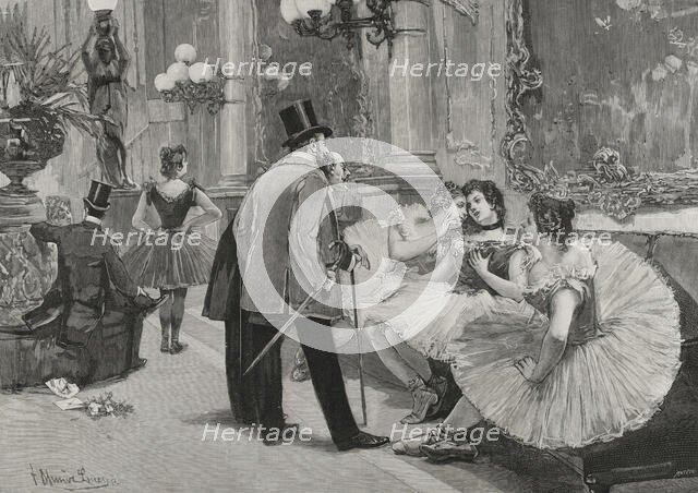 "In the Foyer", 1898. Creator: Tomás Muñoz Lucena.