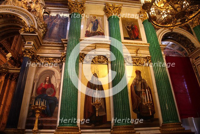 Iconostasis, St Isaac's Cathedral, St Petersburg, Russia, 2011. Artist: Sheldon Marshall