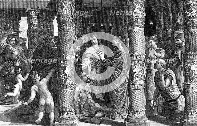 Peter and John at the Beautiful Gate. Artist: Unknown