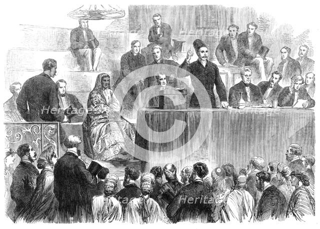 The Social Science Congress at Sheffield: Sir Manockjee Cursetjee...on education in India, 1865. Creator: Unknown.
