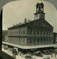 'Faneuil Hall, Looking W. from Quincy Market to Beacon Hill, Boston, Mass.', c1930s. Creator: Unknown.