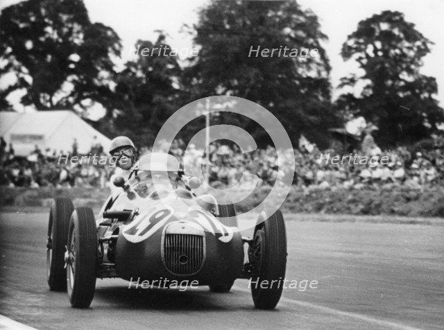 Peter Collins in a HWM Alta at Silverstone, Northamptonshire, 1952. Artist: Unknown