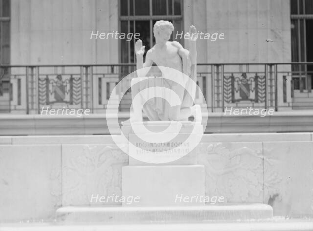Puck statue at the Folger Library by Brenda Putnam, between 1911 and 1942. Creator: Arnold Genthe.