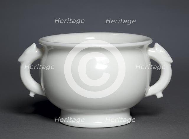 Bowl in Form of Archaic Gu: Dehua Ware, 1600s. Creator: Unknown.