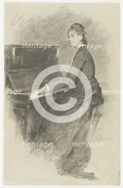 At the Piano, ca. 1887. Creator: Theodore Robinson.