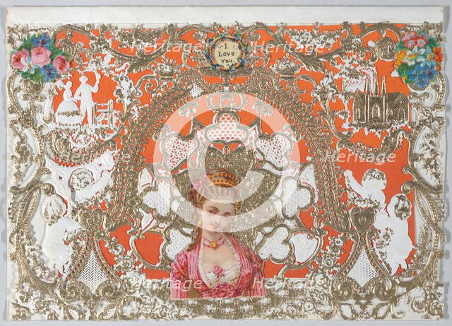 Valentine, circa 1860. Creator: Anon.