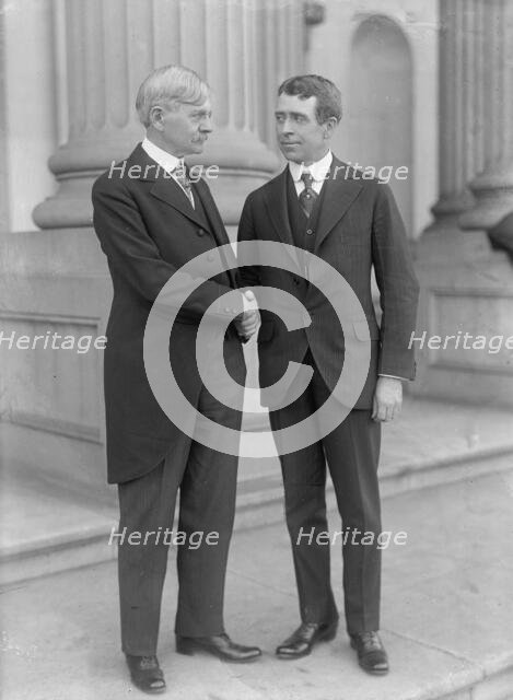 Thomas Riley Marshall, Vice President of The United States, (left), 1914. Creator: Harris & Ewing.