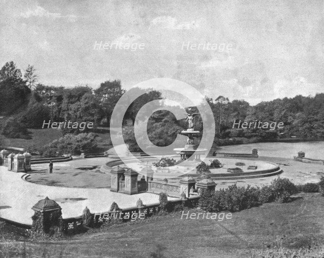 Bethesda Fountain, Central Park, New York, USA, c1900.  Creator: Unknown.