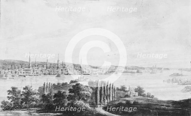 New York City and Harbor from Weehawken, 1811-ca. 1813. Creator: Pavel Petrovic Svin'in.