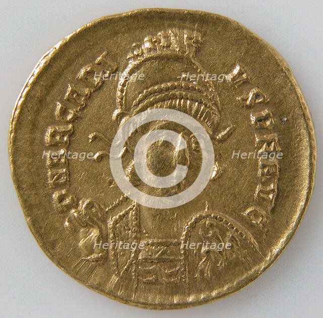 Solidus, Byzantine, 396-408. Creator: Unknown.