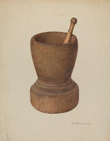 Mortar and Pestle, 1939. Creator: Carl Buergerniss.