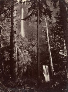 Multnomah Falls, Oregon, 1867, printed later. Creator: Carleton Emmons Watkins.