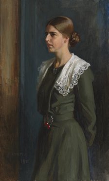 Portrait of Mrs. Michaela Pooley (née Krohn), c1890s. Creator: Albert Edelfelt.