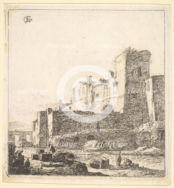 Sailors at a Riverside, 17th century. Creator: Thomas Wijck.