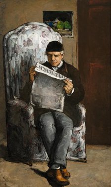 The Artist's Father, Reading "L'Événement", 1866. Creator: Paul Cezanne.