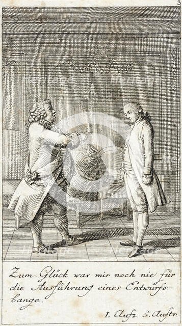 Plate 3 for Schiller's 'Intrigue and Love', 1785. Creator: Daniel Nikolaus Chodowiecki.