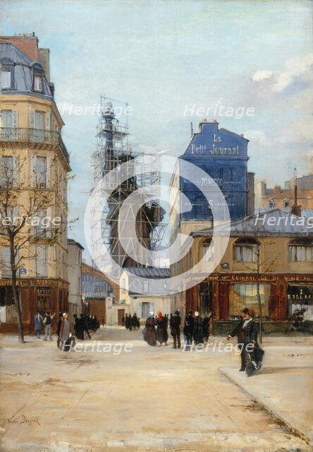 Bartholdi's Statue of Liberty in the workshop of Gadget, Gauhier, & Cie. on the Rue..., c1884. Creator: Dargaud, Paul-Joseph-Victor (1850-1921).