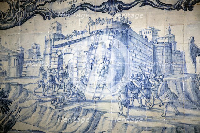 Painted ceramic tiles, Monastery of Alcobaca, Alcobaca, Portugal, 2009.  Artist: Samuel Magal