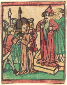 Caiaphas Tearing his Clothes, probably 1449. Creator: Unknown.