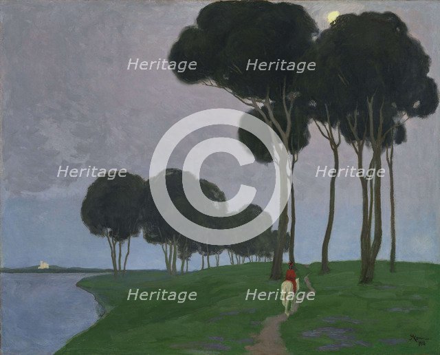 Landscape with the rider, 1910.