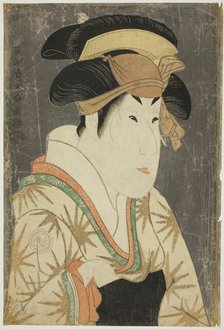 The actor Segawa Kikunojo III as Oshizu, wife of Tanabe Bunzo, 1794. Creator: Shunsho.