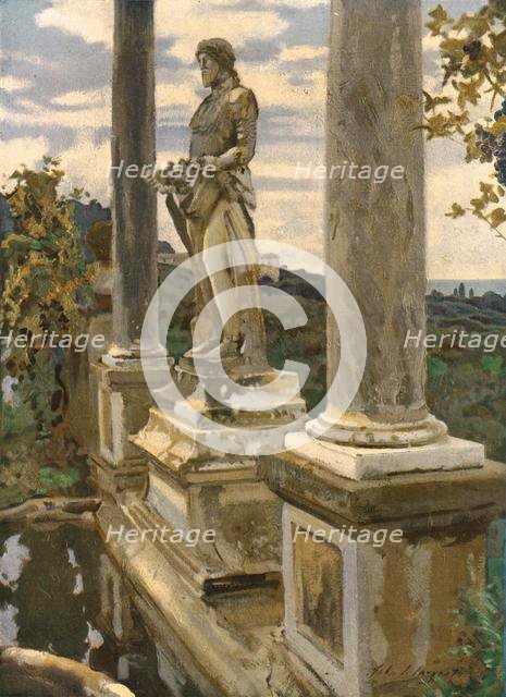 'Statue of Vertumnus at Frascati', 1907, (c1930).  Creator: John Singer Sargent.